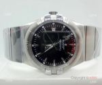 Omega Double Eagle Black Dial Stainless Steel Men Watch Replica
